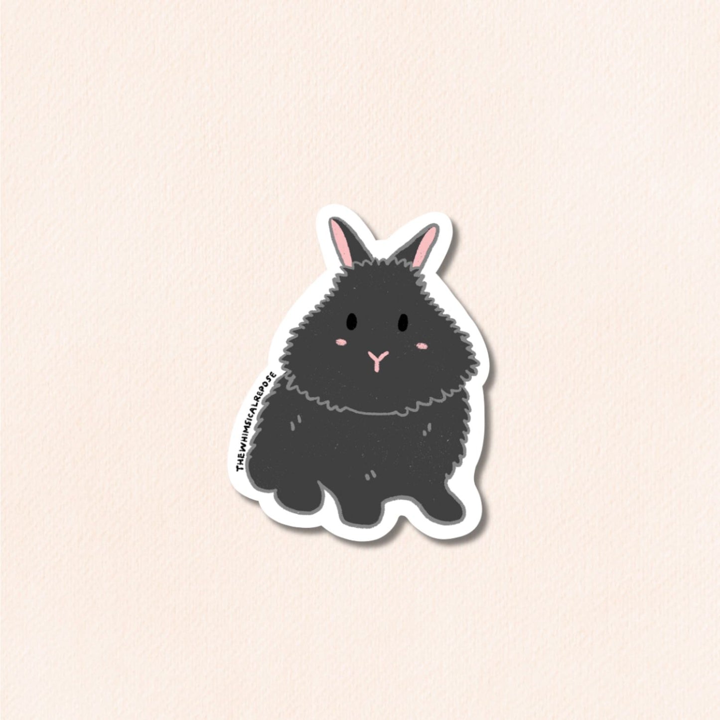 Lionhead Rabbit Vinyl Sticker, 8 Colours