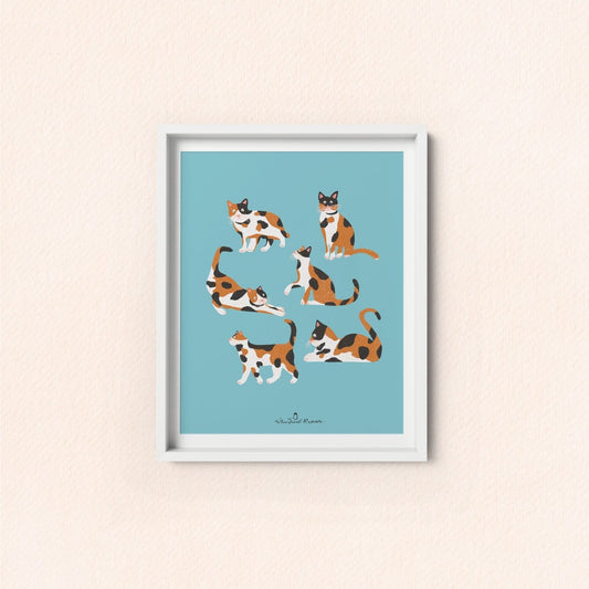 Calico Cat Art Print