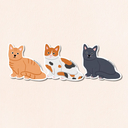 Munchkin Cat Vinyl Sticker, 3 Colours