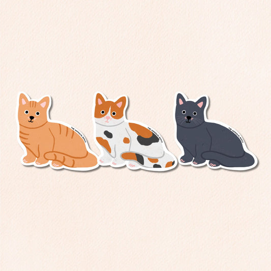 Munchkin Cat Vinyl Sticker, 3 Colours