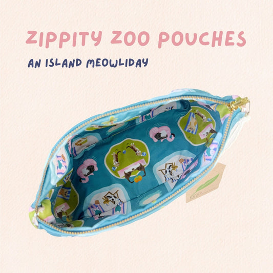 An Island Meowliday Zipper Pouch