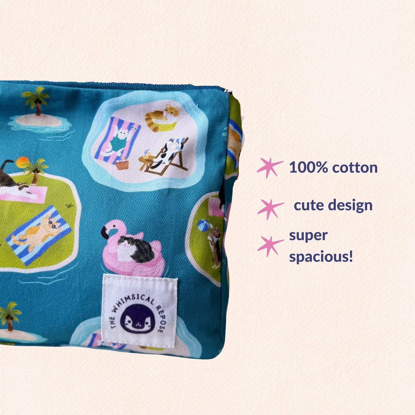 An Island Meowliday Zipper Pouch