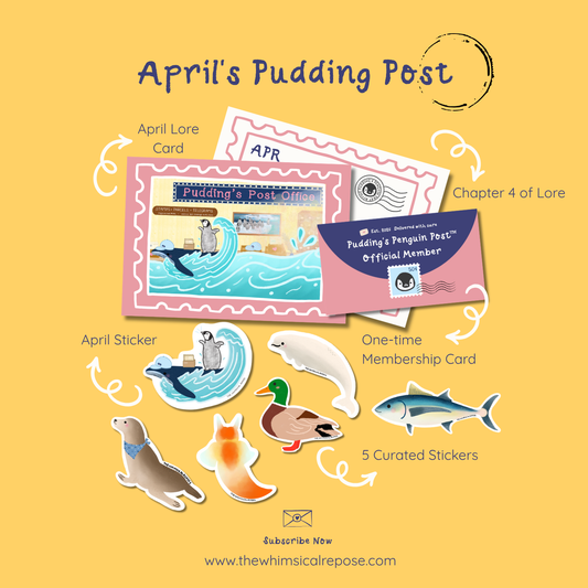Pudding’s Penguin Post™ Season 1:  A Monthly Collectible Story