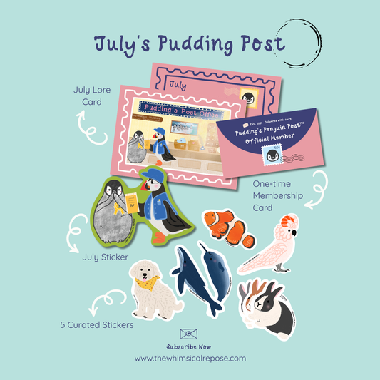 Pudding’s Penguin Post™ Season 1:  A Monthly Collectible Story