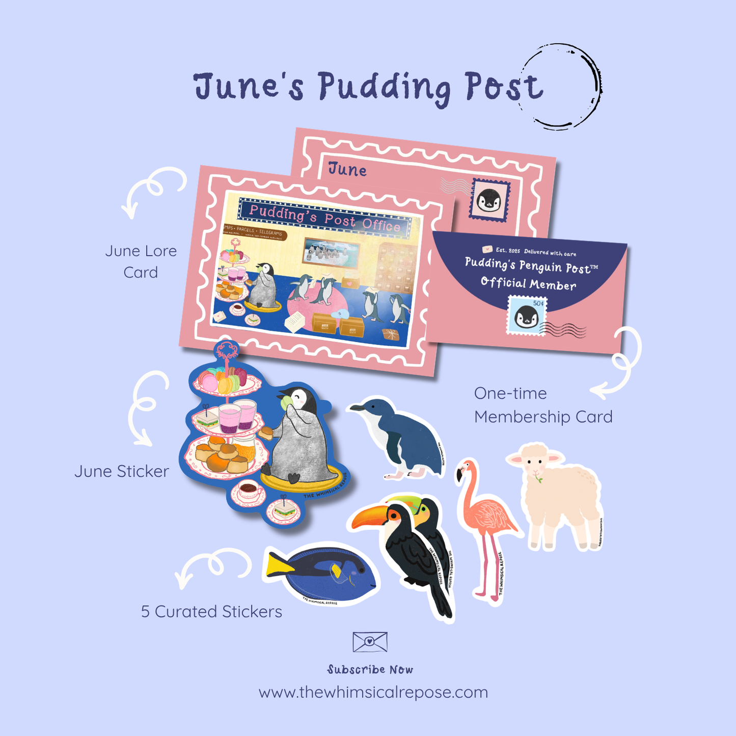 Pudding’s Penguin Post™ Season 1:  A Monthly Collectible Story