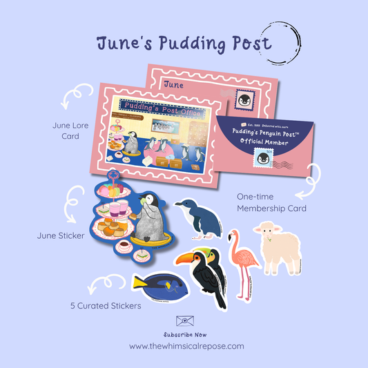 Pudding’s Penguin Post™ Season 1:  A Monthly Collectible Story