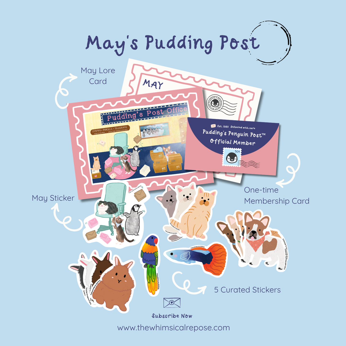 Pudding’s Penguin Post™ Season 1:  A Monthly Collectible Story