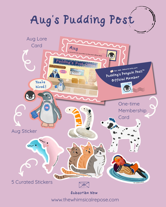 Pudding’s Penguin Post™ Season 1:  A Monthly Collectible Story