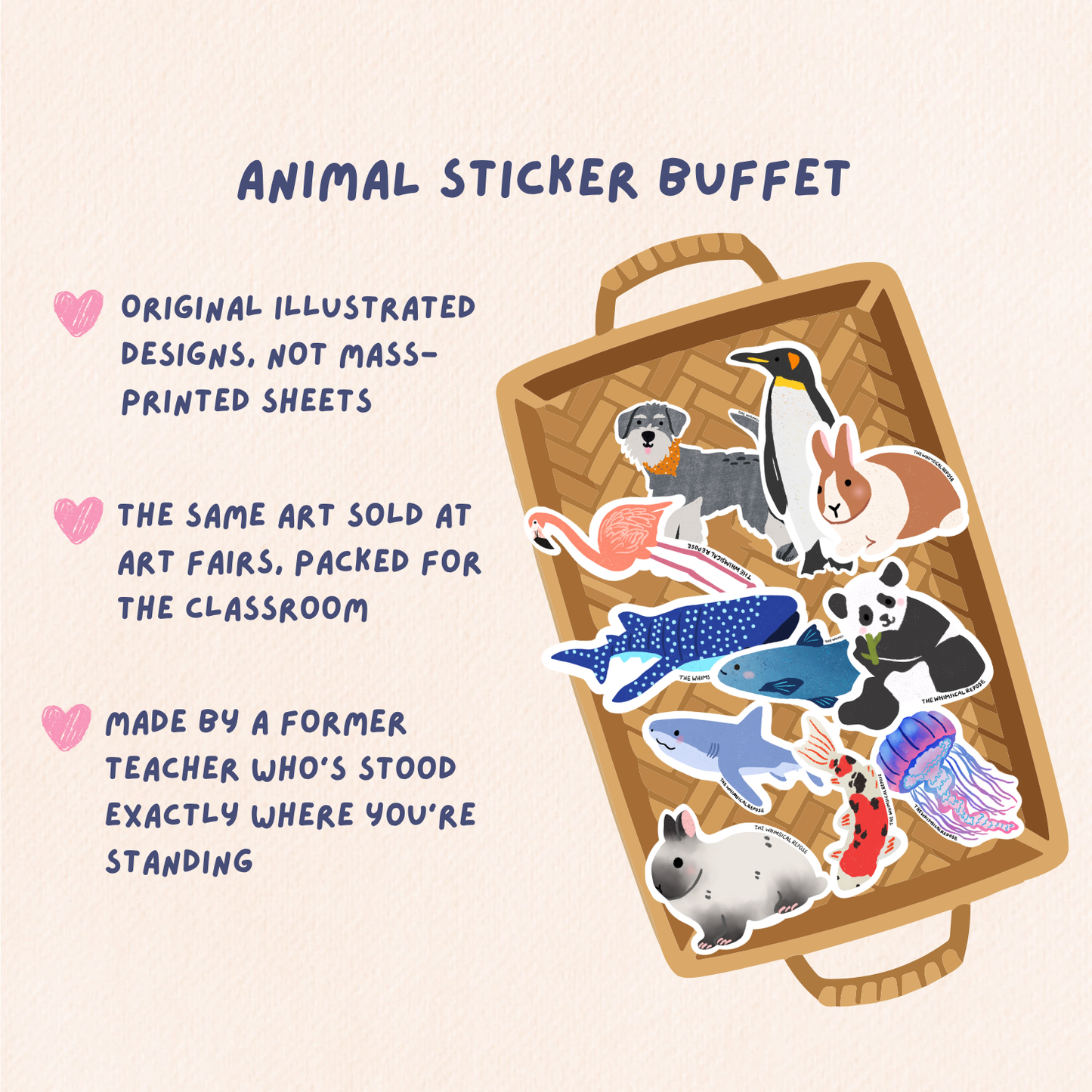 The Sticker Buffet: 40 Assorted Animal Stickers