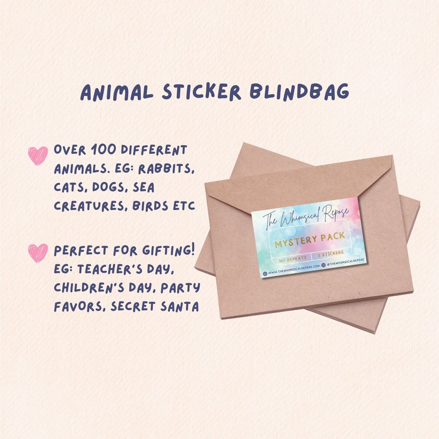 Tiny Zoo Surprise Blind Bag Stickers